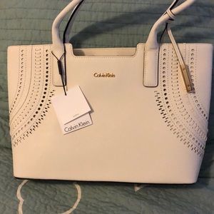 White Calvin Klein handbag